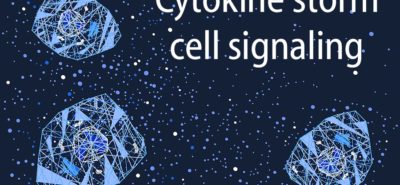 cytokine storm cell signalling vector horizontal background
