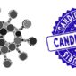 microbe with candida auris stamp image
